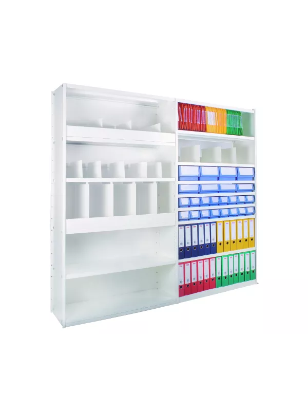 Anco Delta Plus Office Shelving - Full Back Cladding